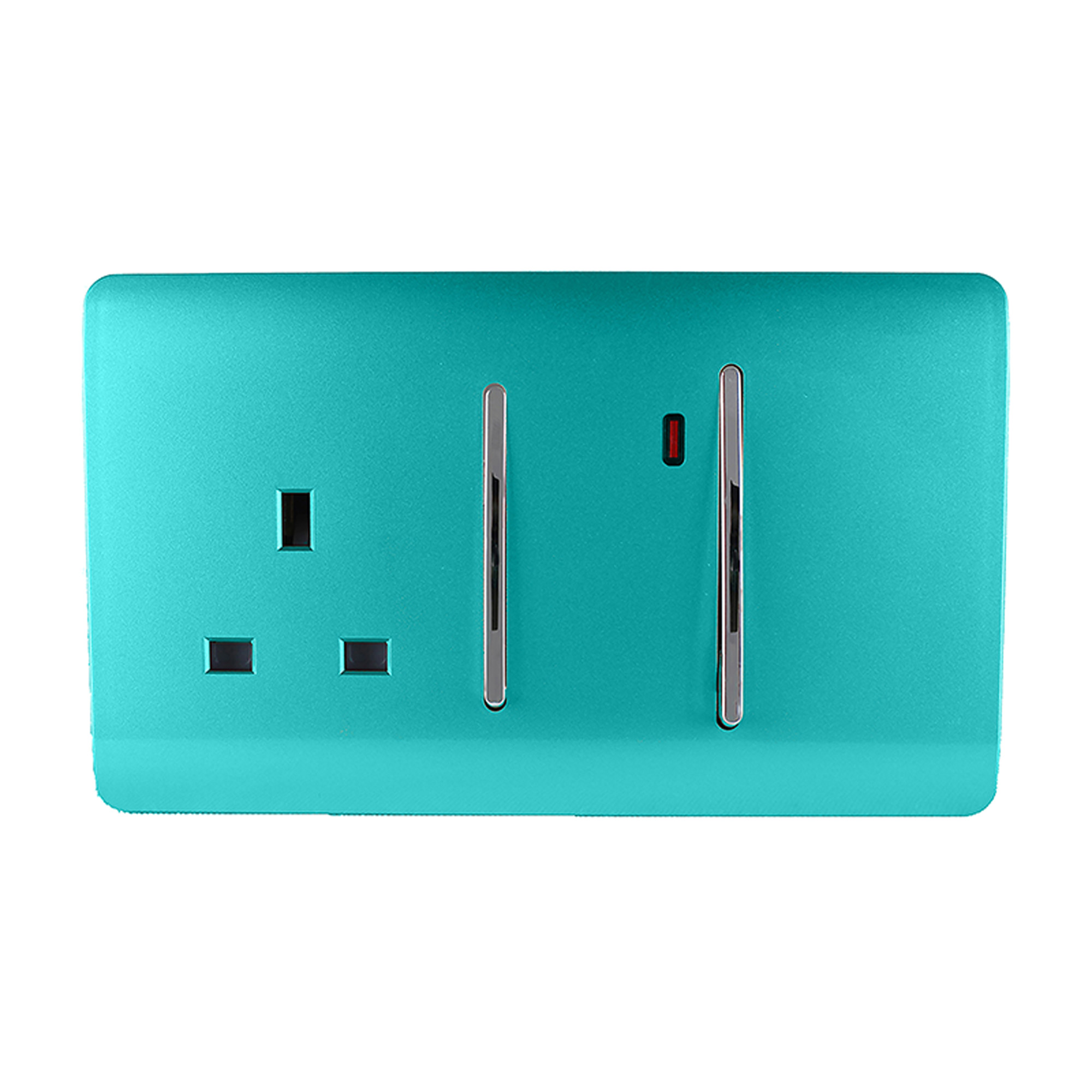 Bright Teal Wiring Accessories Trendi Decorative Screwless